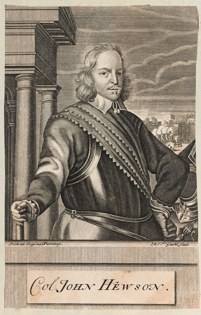 Colonnello John Hewson, c.1647 (incisione) da Michael Vandergucht