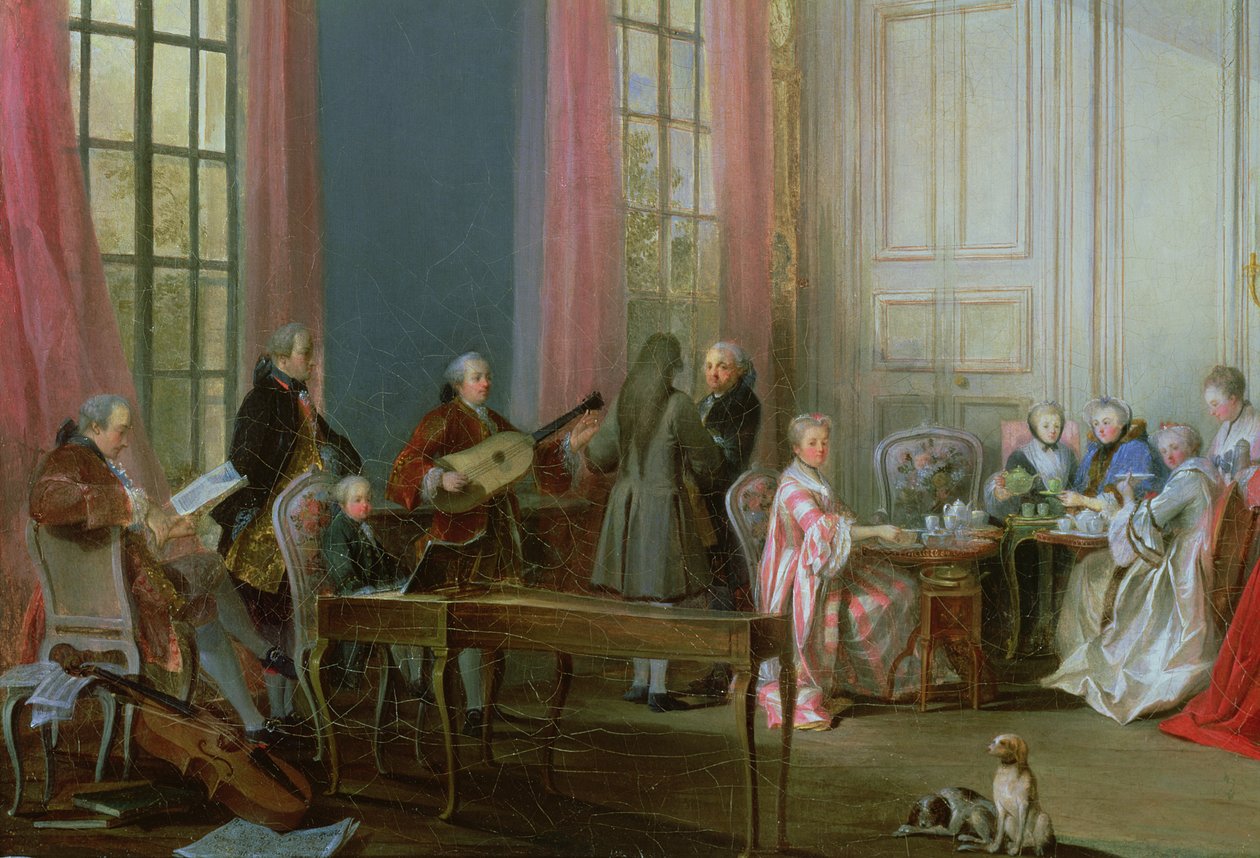 Il giovane Mozart al clavicordo, dettaglio da Le The a l