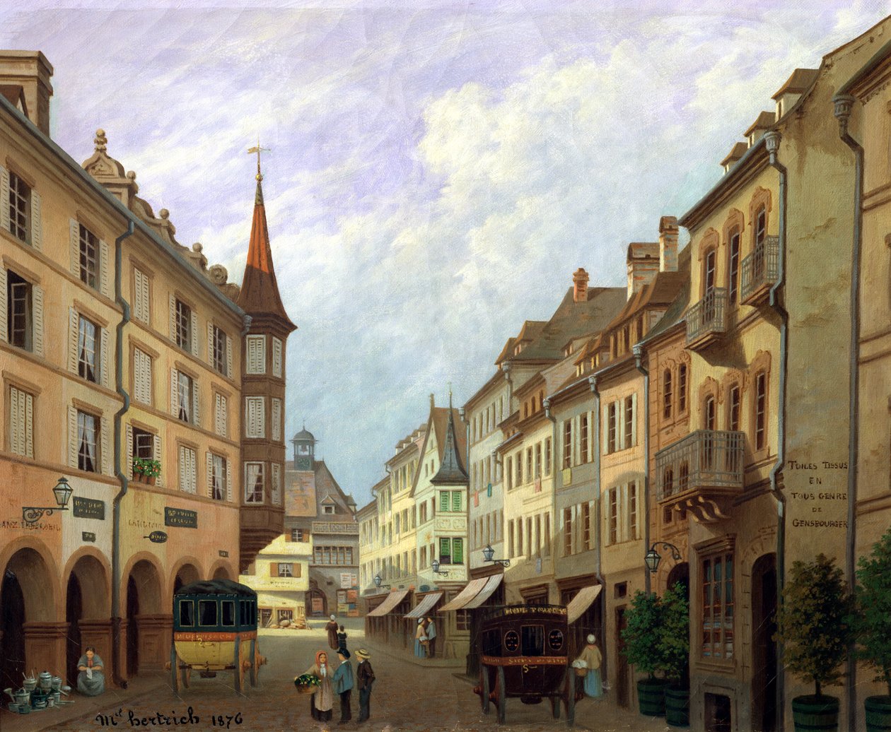 Le Arcate, Grand Rue, Colmar, 1876 da Michel Hertrich