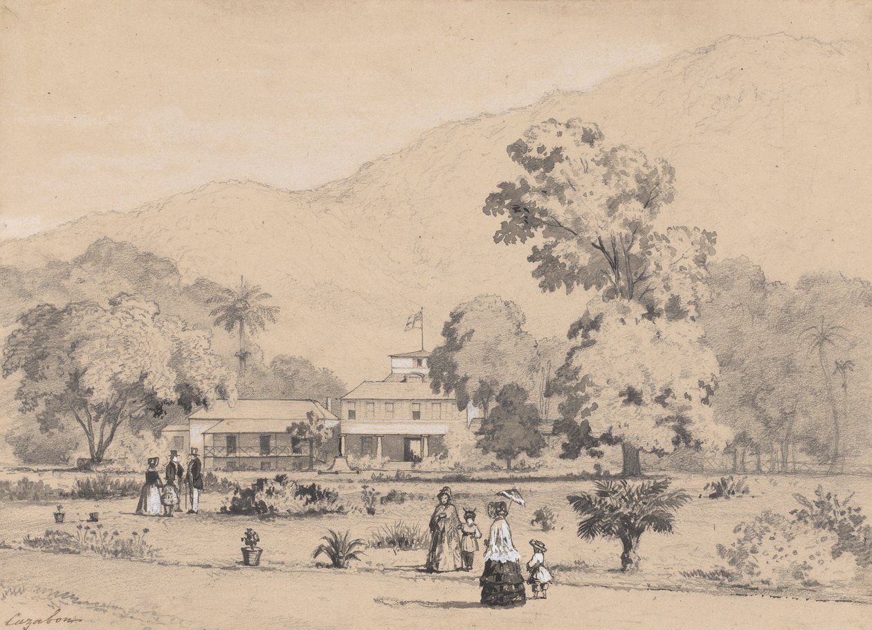 La Residenza del Governatore, St. Anns da Michel Jean Cazabon