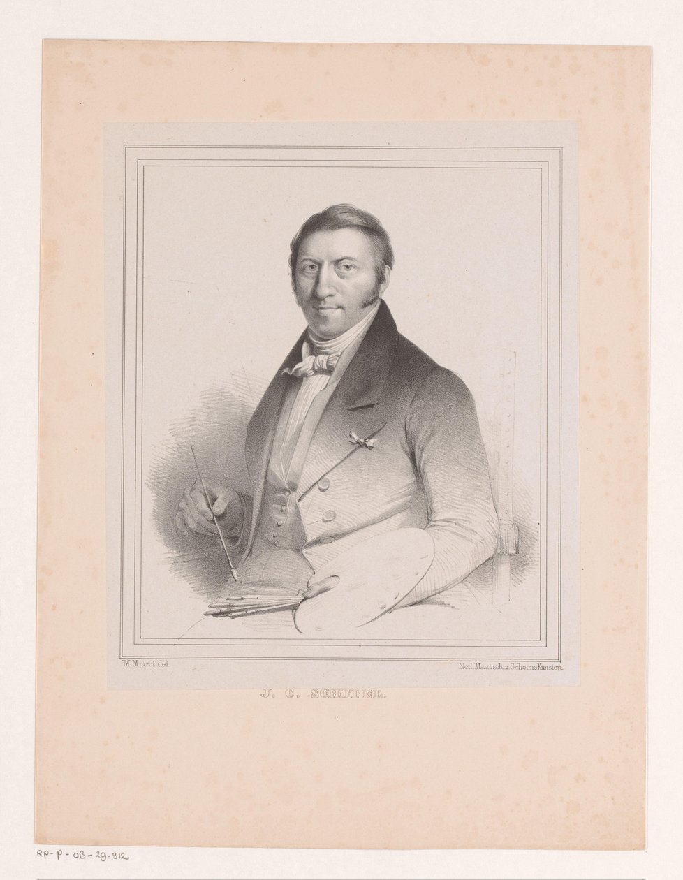 Ritratto di Johannes Christiaan Schotel da Michel Mourot