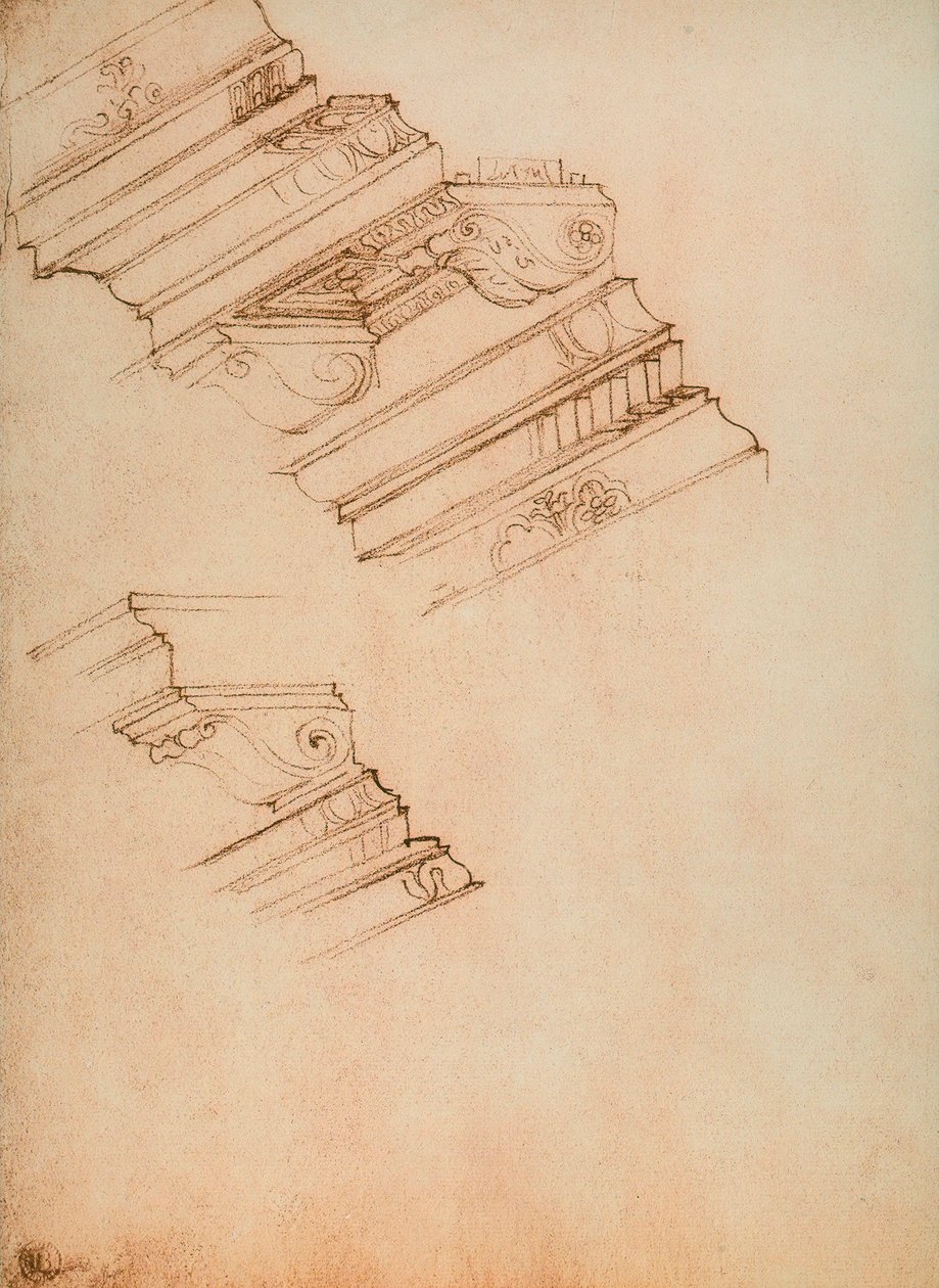 Studio per due cornici, disegno di Michelangelo da Michelangelo Buonarroti