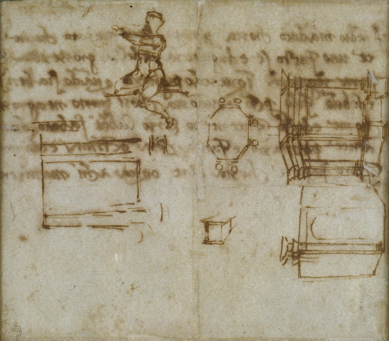 Studio di un edificio ottagonale da Michelangelo Buonarroti