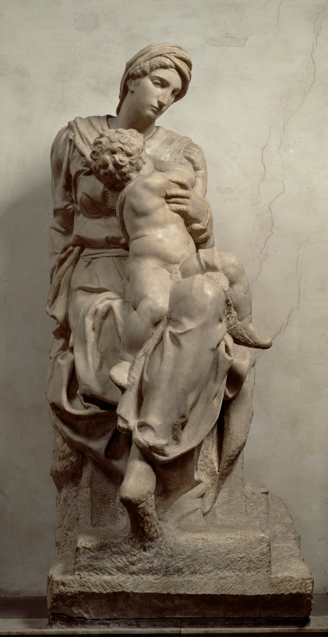 La Vergine e il Bambino (marmo) da Michelangelo Buonarroti
