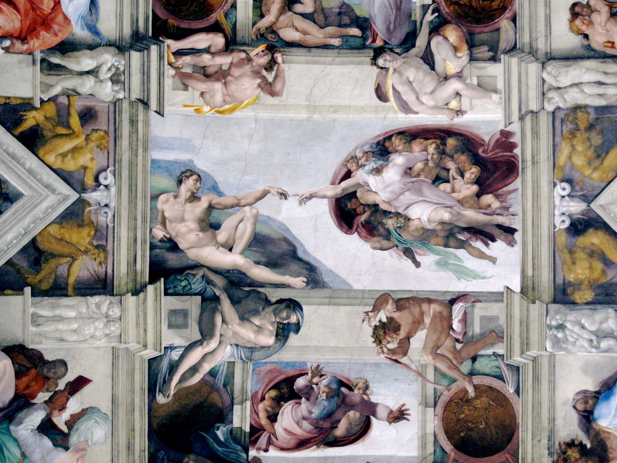 La creazione di Adamo da Michelangelo