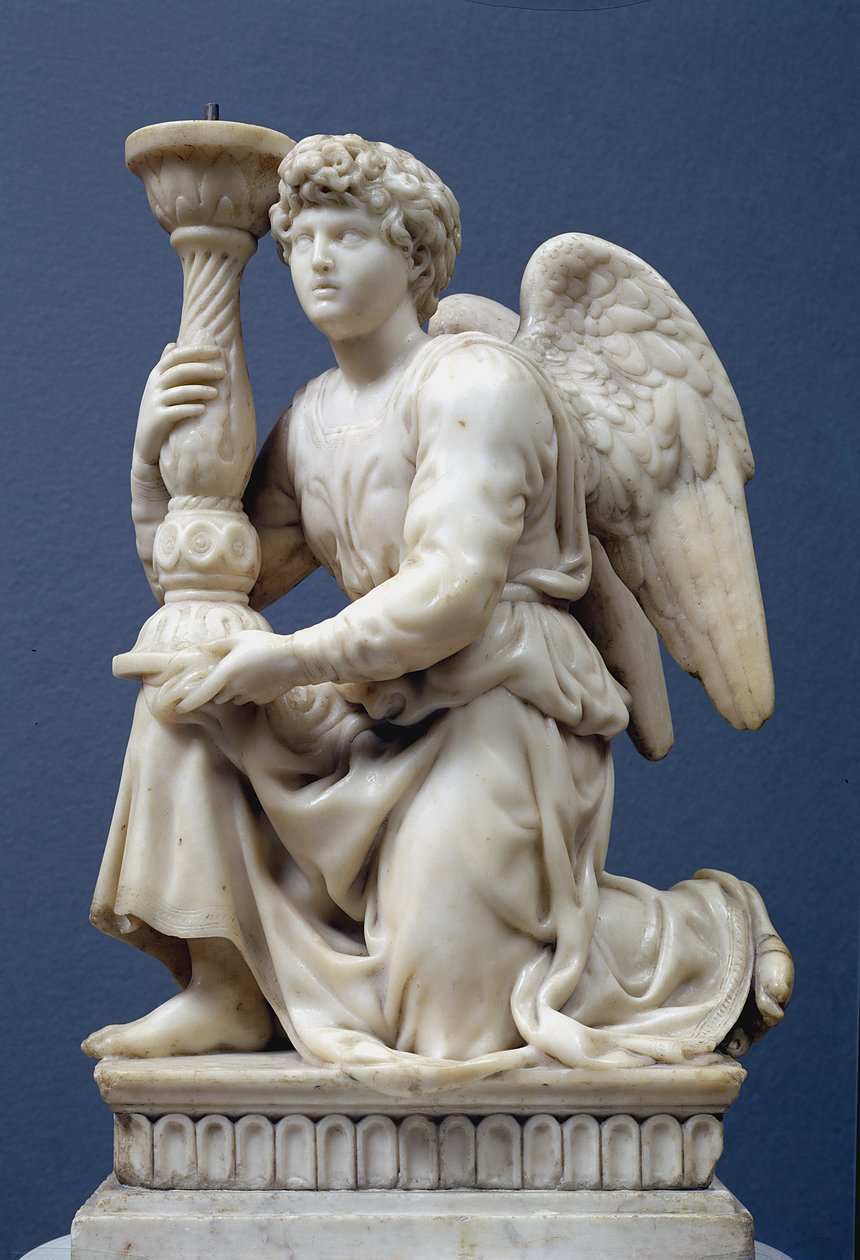 Angelo che tiene un candelabro, 1495 da Michelangelo Buonarroti