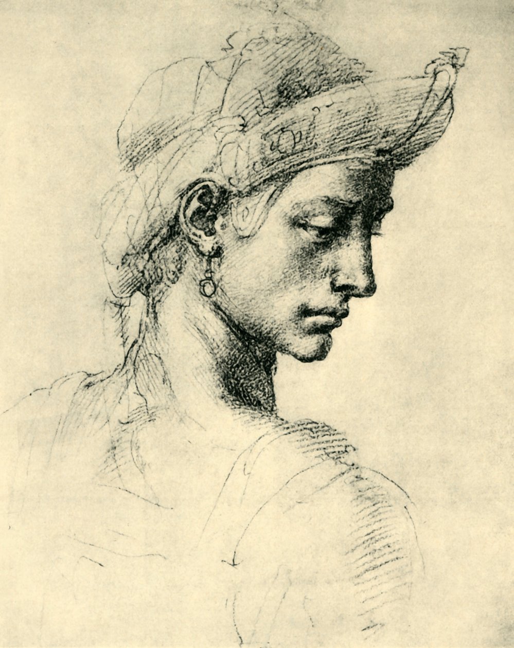 Testa ideale, 1520-1525, 1943 da Michelangelo Buonarroti