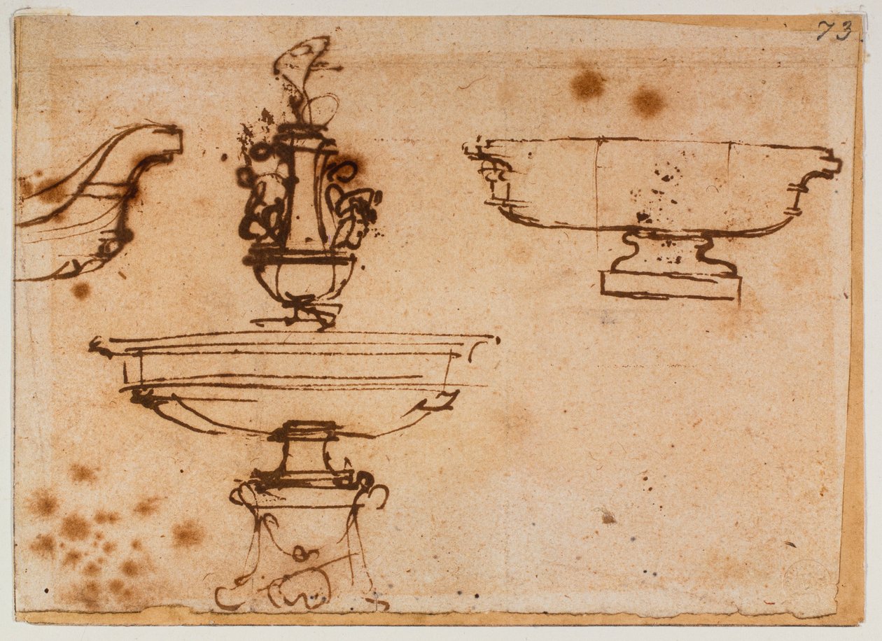 Tre progetti di fontane da Michelangelo Buonarroti