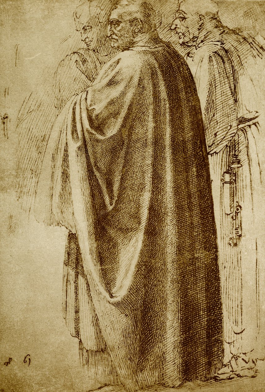 Tre uomini in lunghe vesti da Michelangelo Buonarroti