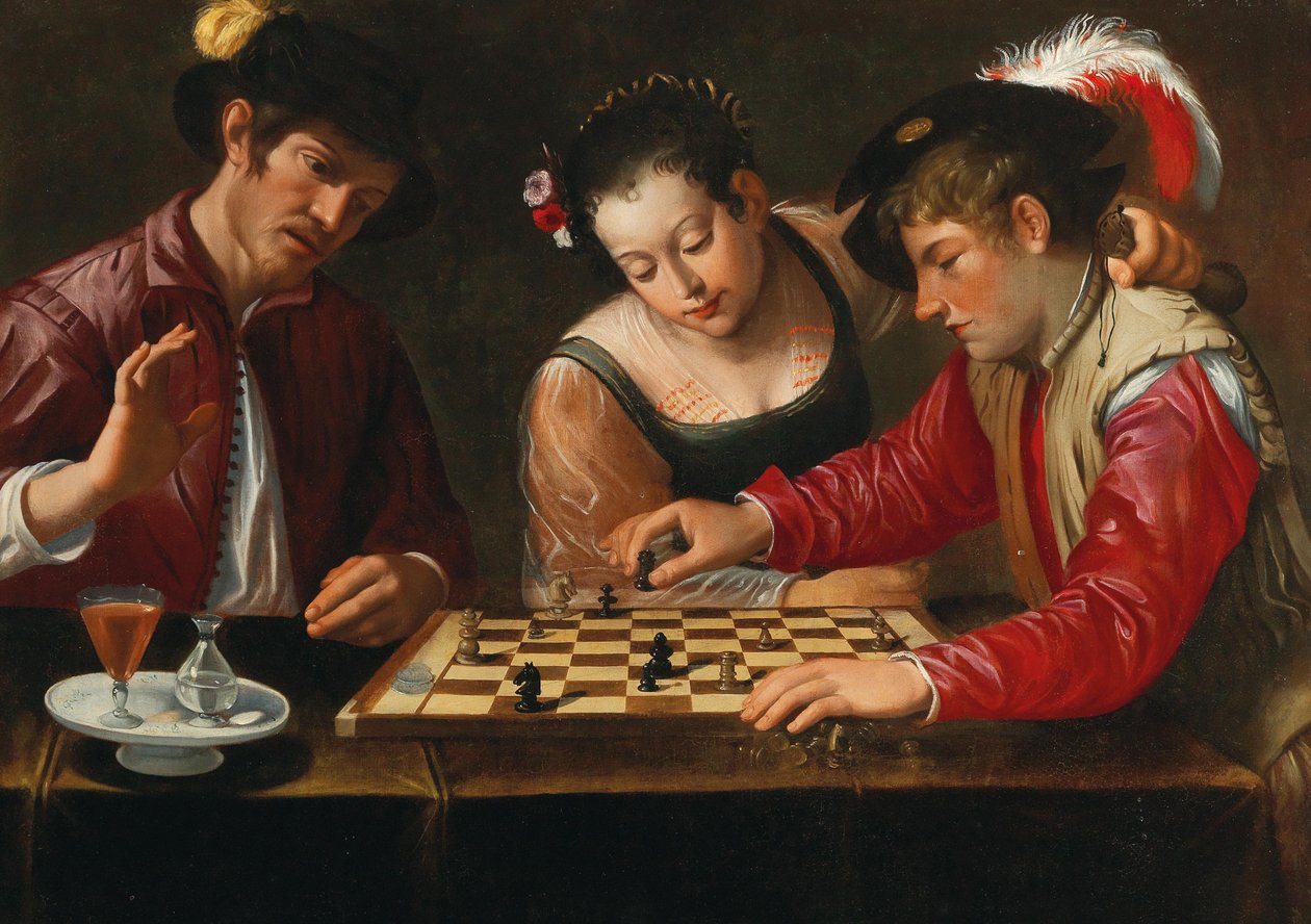 Giocatori di scacchi, XVII secolo da Michelangelo, Caravaggio