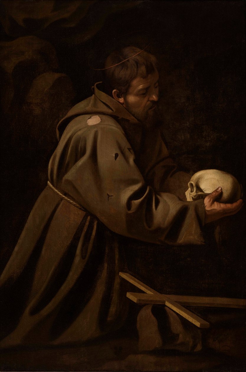 San Francesco in meditazione, ca. 1606 da Michelangelo Caravaggio