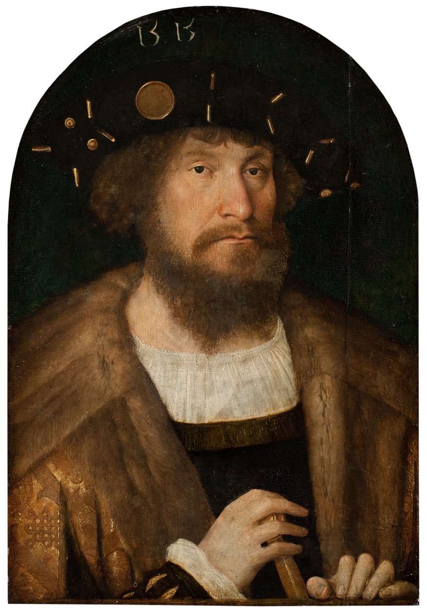 Ritratto del re danese Cristiano II, 1514-15 da Michiel Sittow