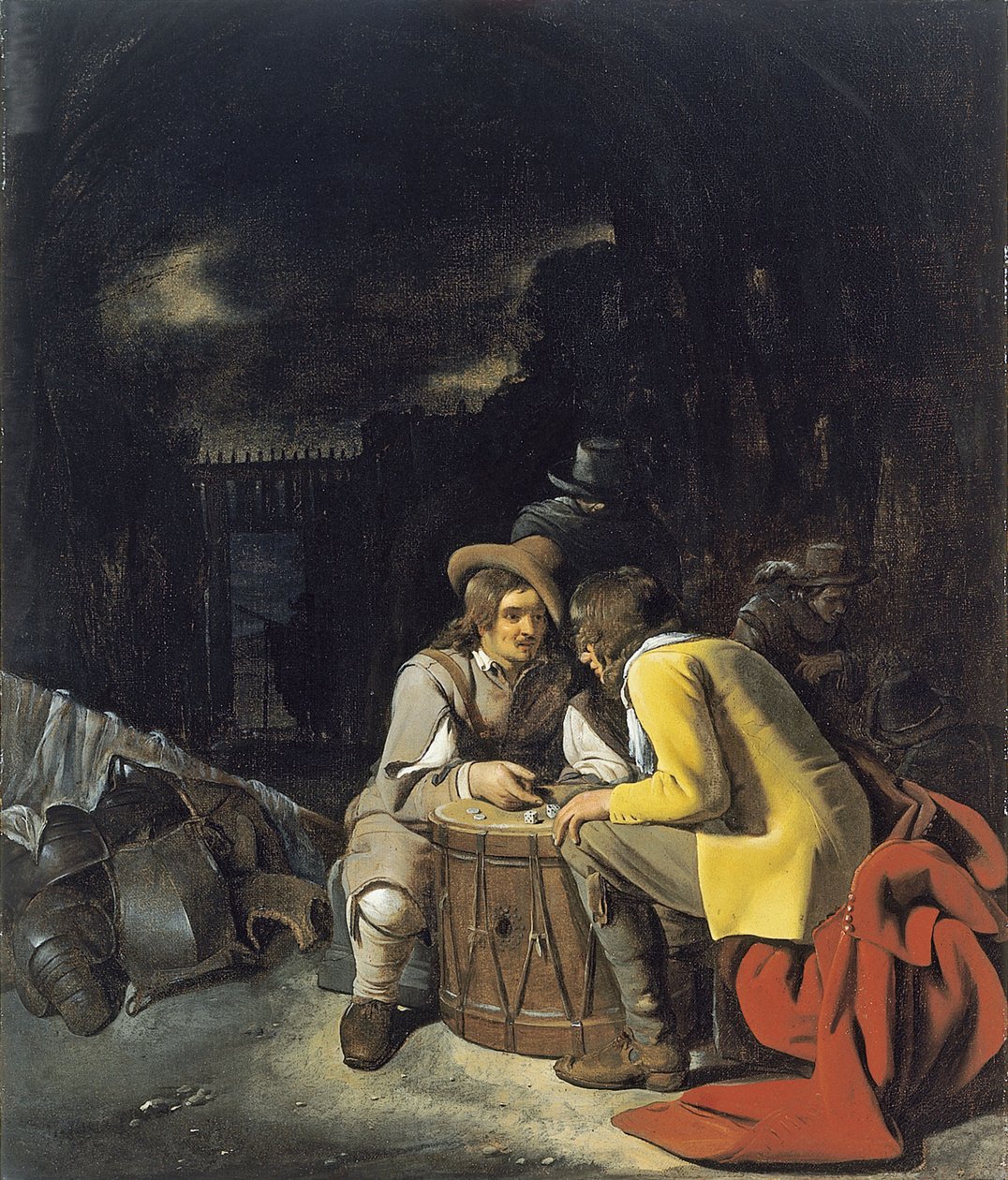 Soldati che giocano a dadi da Michiel Sweerts