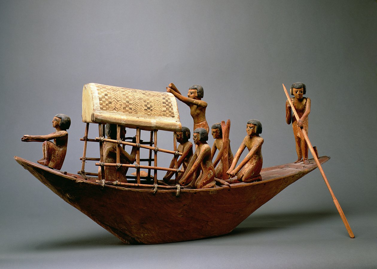 Modello di tomba di una nave, c.2000 a.C. da Middle Kingdom Egyptian