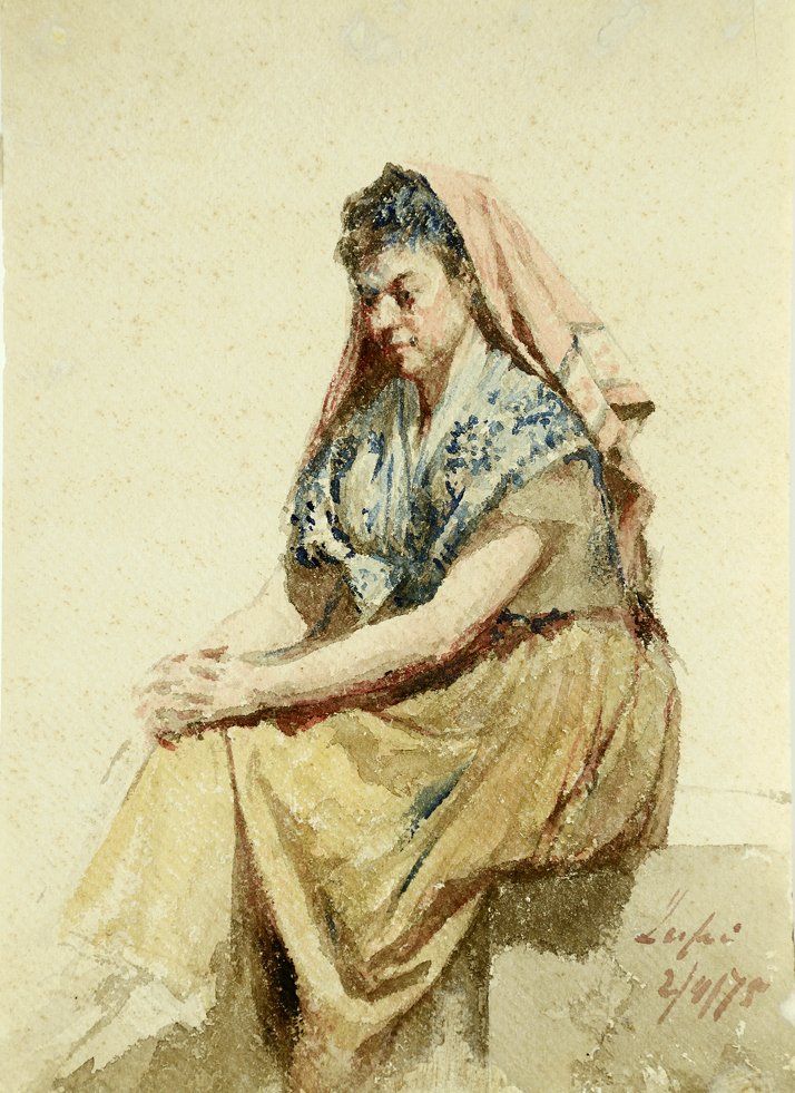 Donna seduta da Miguel Angelo Lupi