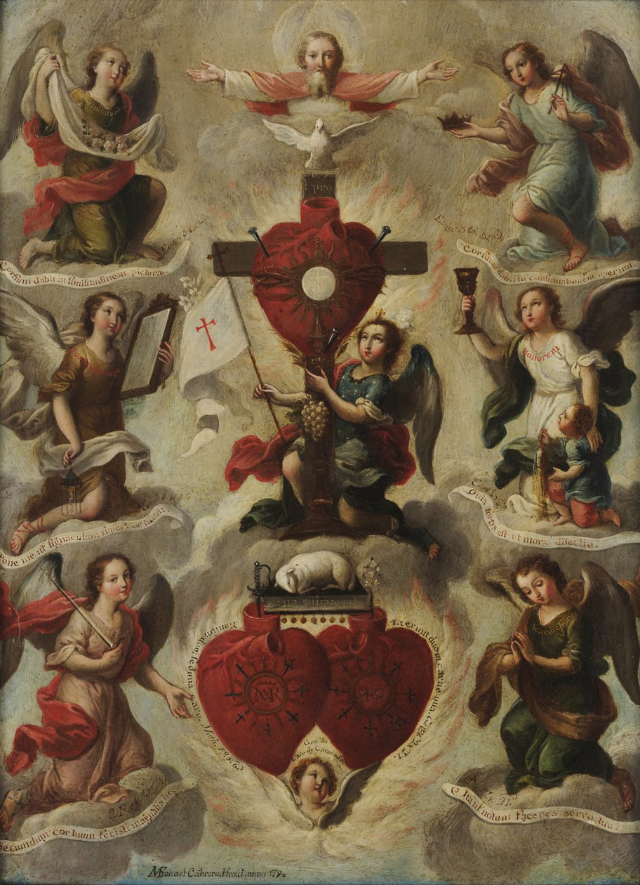 Inglese: Allegoria della Santa Eucaristia da Miguel Cabrera