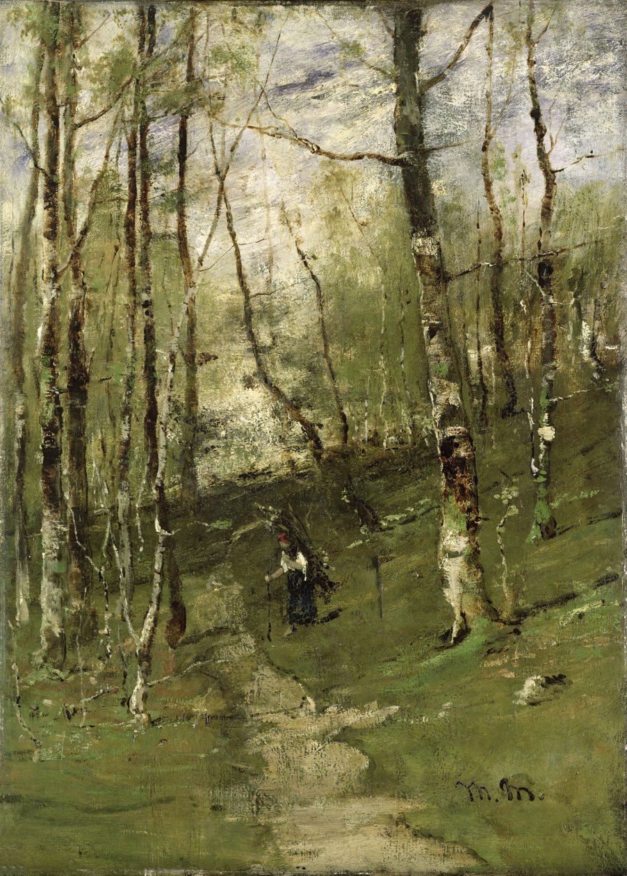 Nella foresta di Barbizon nel 1875 da Mihály Munkácsy