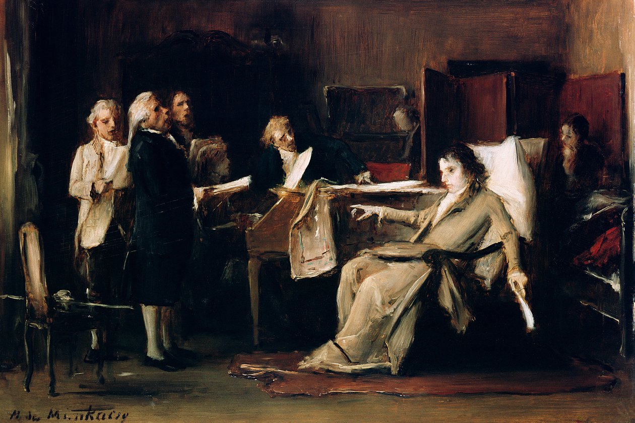 Mozart dirige il suo Requiem sul letto di morte da Mihály Munkácsy