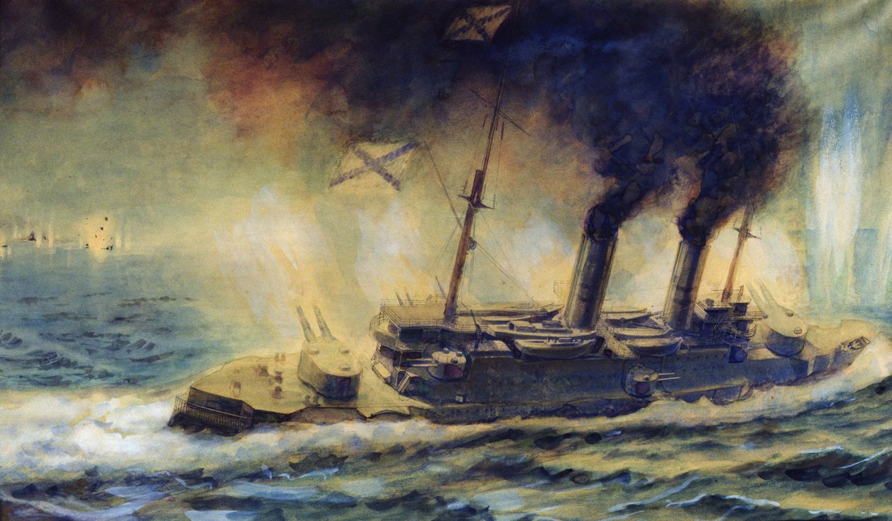 La battaglia del Golfo di Riga, agosto 1915, 1940 da Mikhail Mikhailovich Semyonov