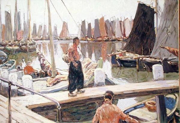 Barche a vela, calma da Mikhail Alexandrovich Demianov