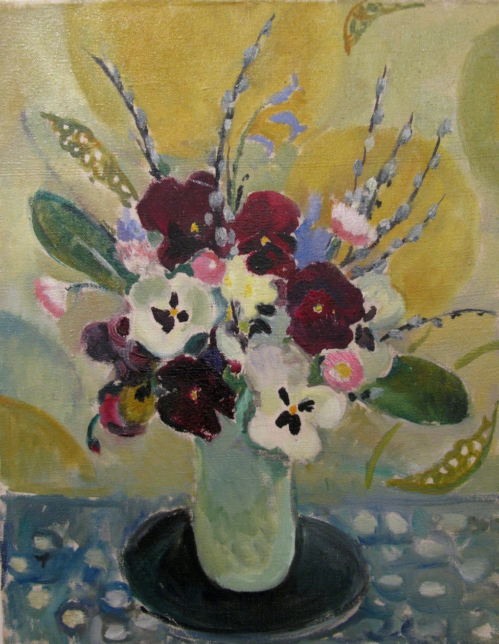 Natura morta con viole del pensiero da Mildred Bendall