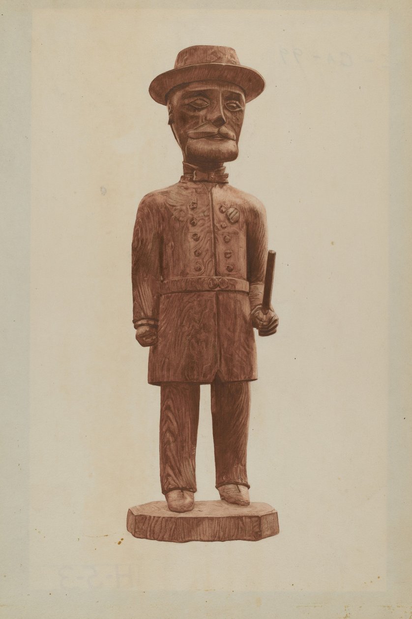 Poliziotto scolpito da Mildred E. Bent