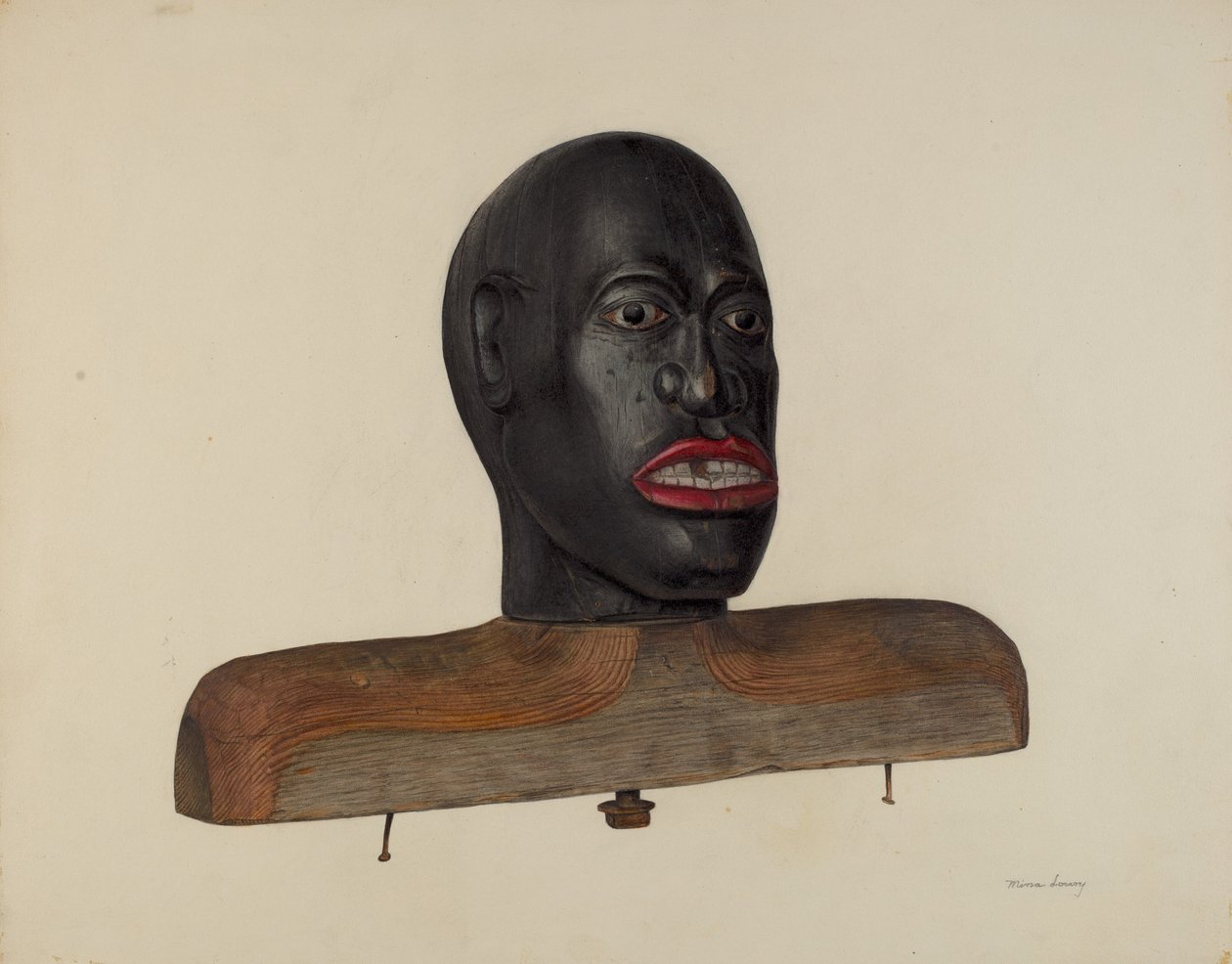 Testa di una persona nera, c. 1940 da Mina Lowry