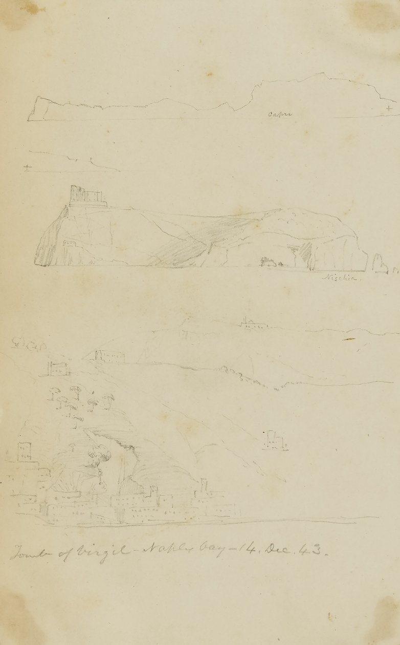 Tomba di Virgilio, Baia di Napoli da Miner Kilbourne Kellogg