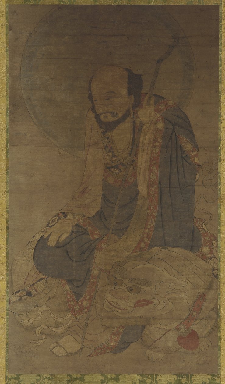 Manjusri e il suo leone da Ming Dynasty Chinese School