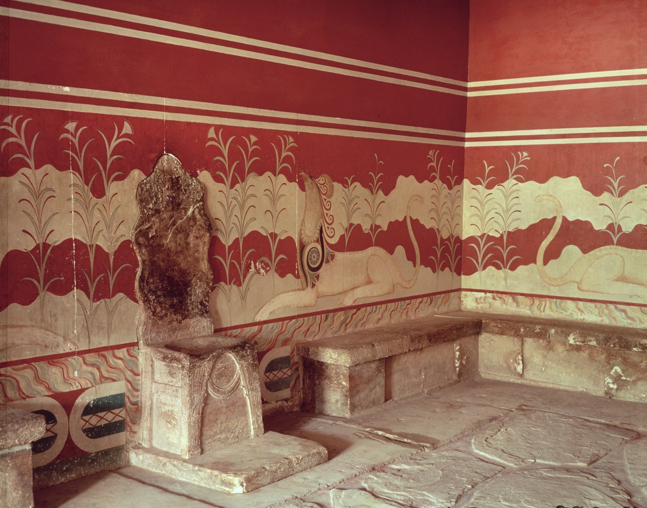 La sala del trono di Minosse, 1500-1400 a.C. da Minoan