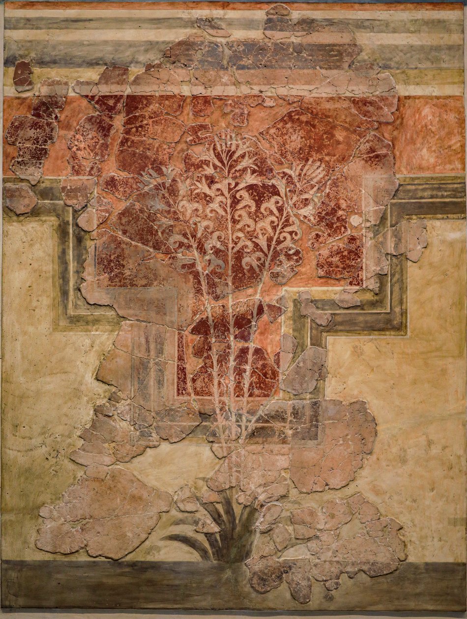 Composizione minoica. Pannello dei "Liliy Frescoes" da Minoan