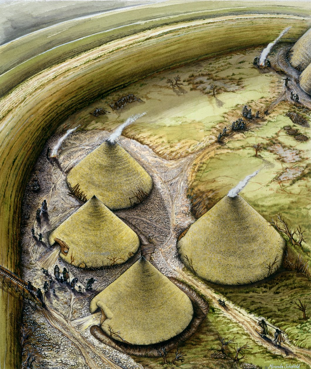 Maiden Castle c5th secolo a.C., c1990-2010 da Miranda Schofield