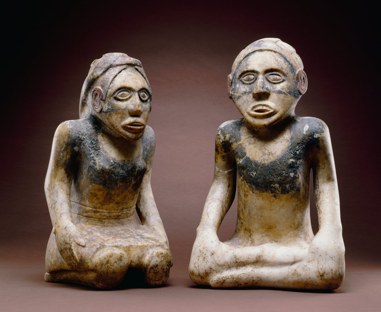 Figure maschili e femminili sedute, Etowah, 1200-1450 da Mississippian culture