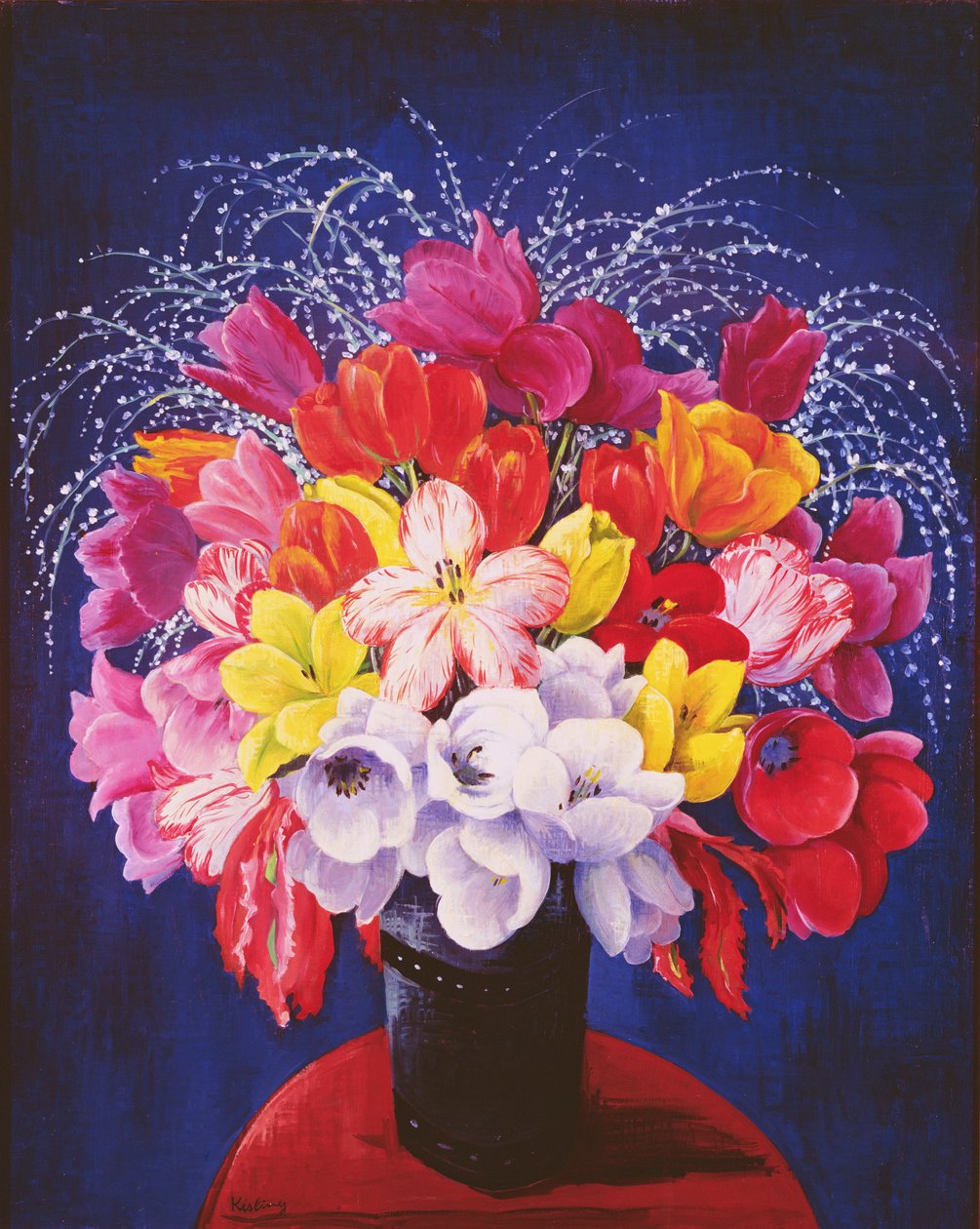 Bouquet di tulipani (olio su tela) da Moise Kisling