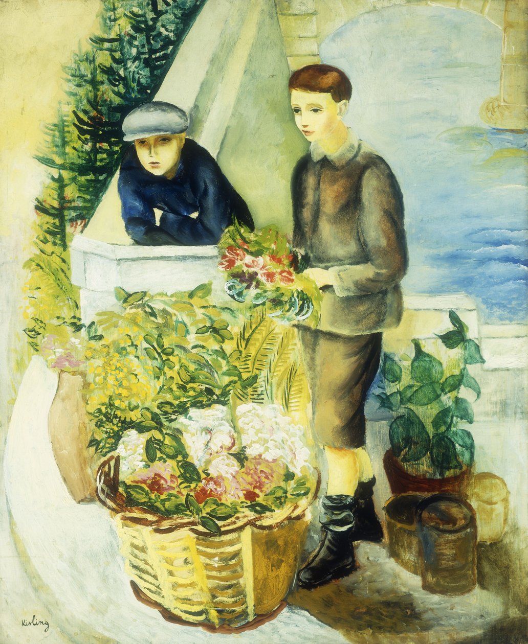 Venditori di fiori; Marchands de Fleurs da Moise Kisling