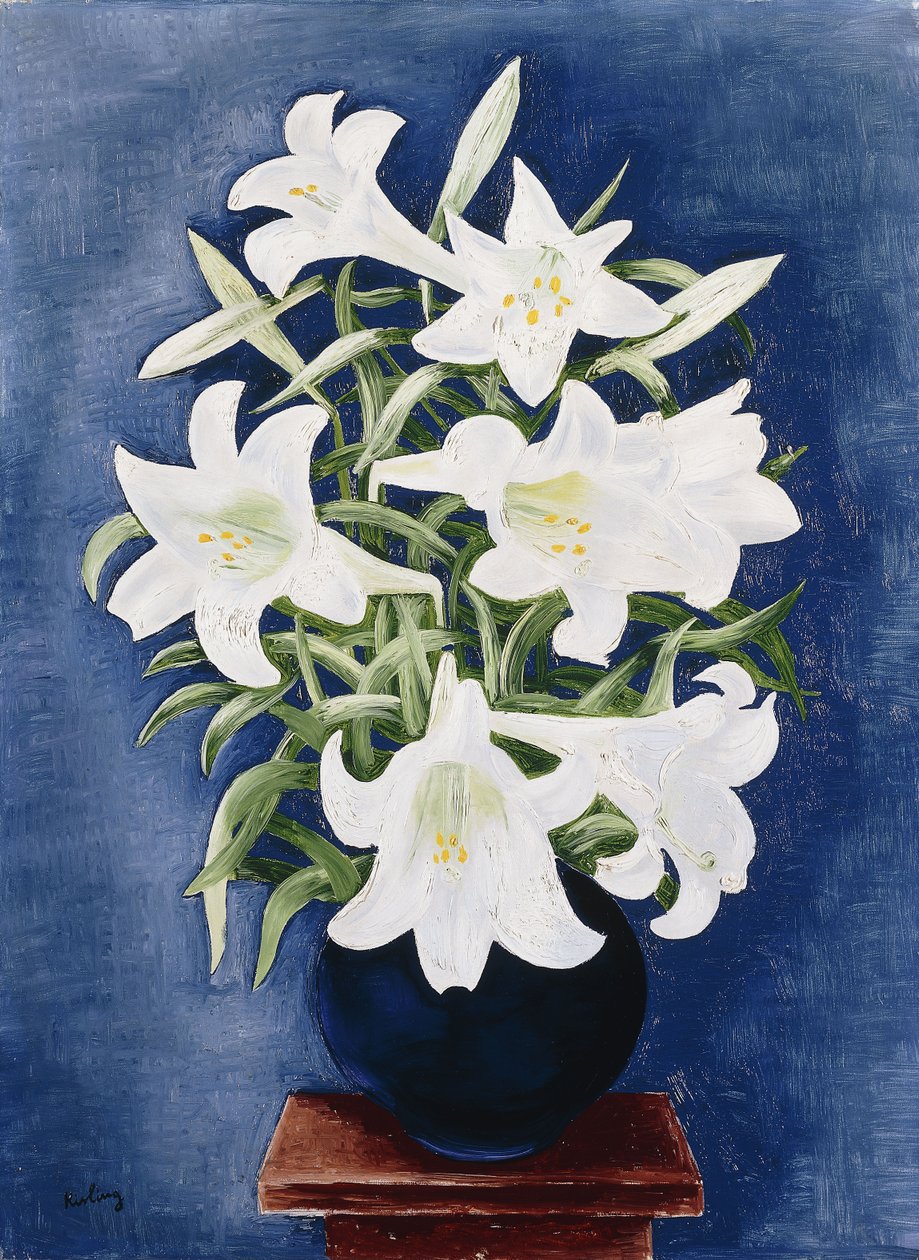 Vaso di gigli; Vase de Lys da Moise Kisling