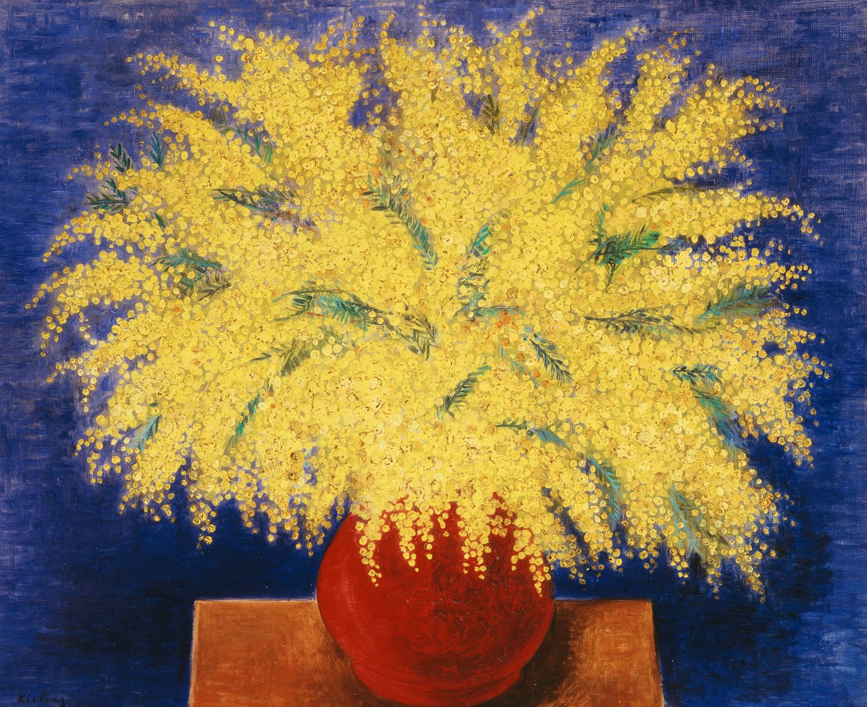 Vaso di mimose da Moise Kisling