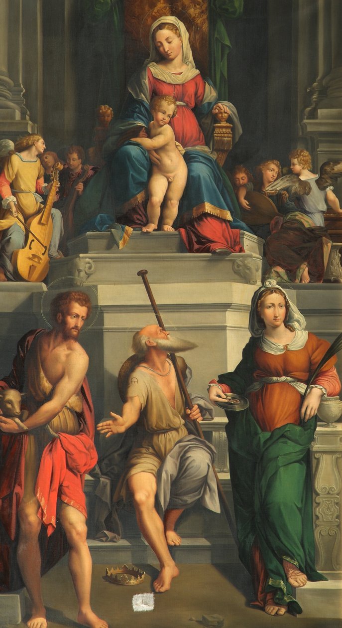 Madonna in trono con santi da Monogrammist E. D.