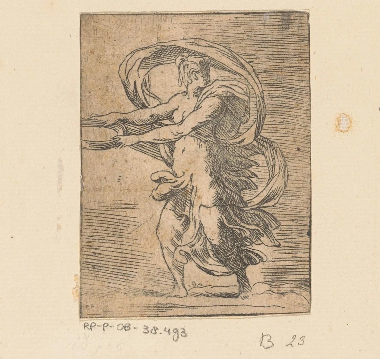 Giovane donna con vassoio da Monogrammist FP (Italië; 16e eeuw)