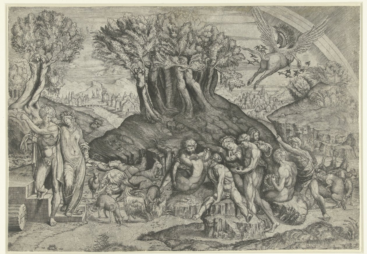 Monte Parnaso dedicato ad Apollo e alle muse da Monogrammist HFE