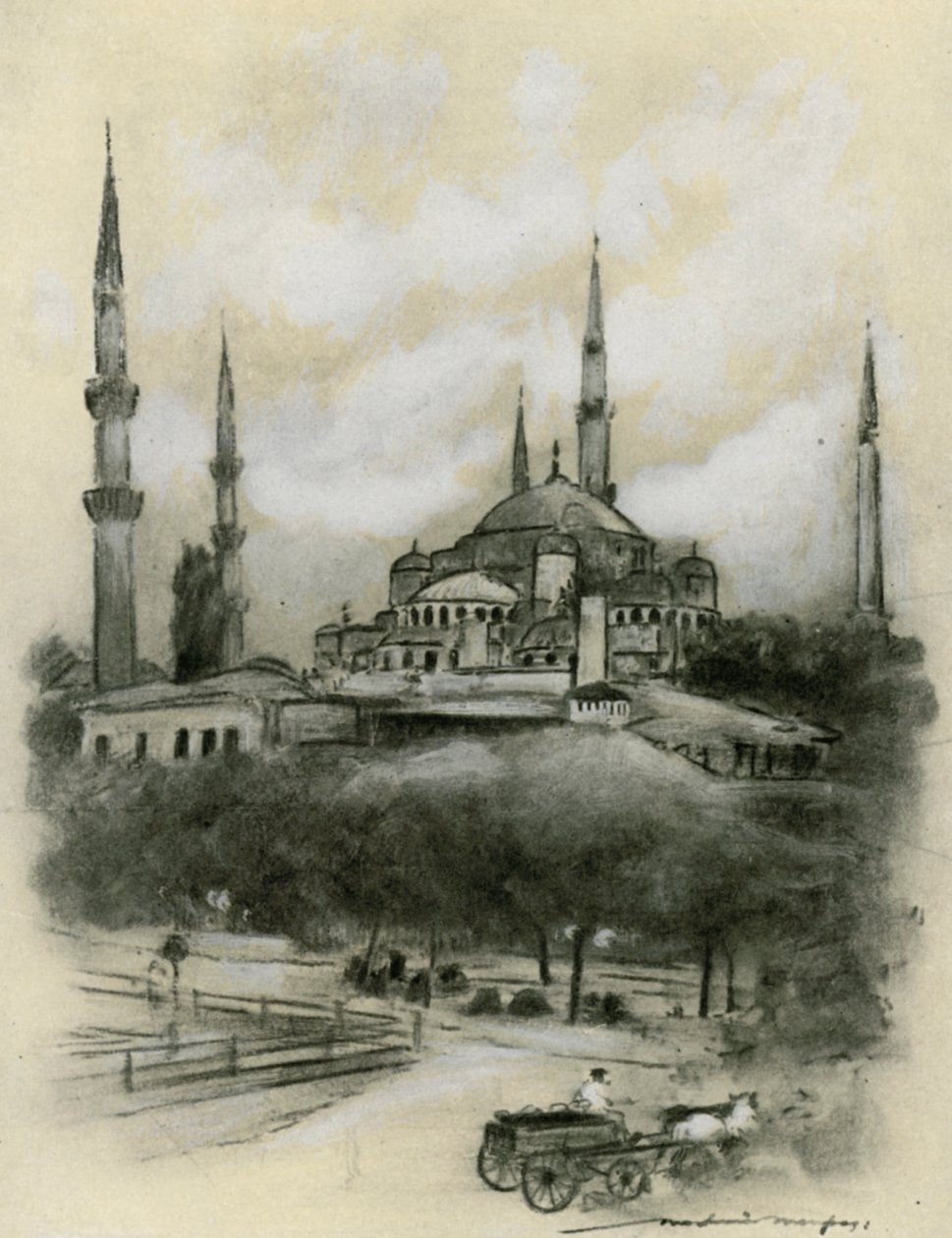 Moschea di Santa Sofia, Costantinopoli da Mortimer Ludington Menpes