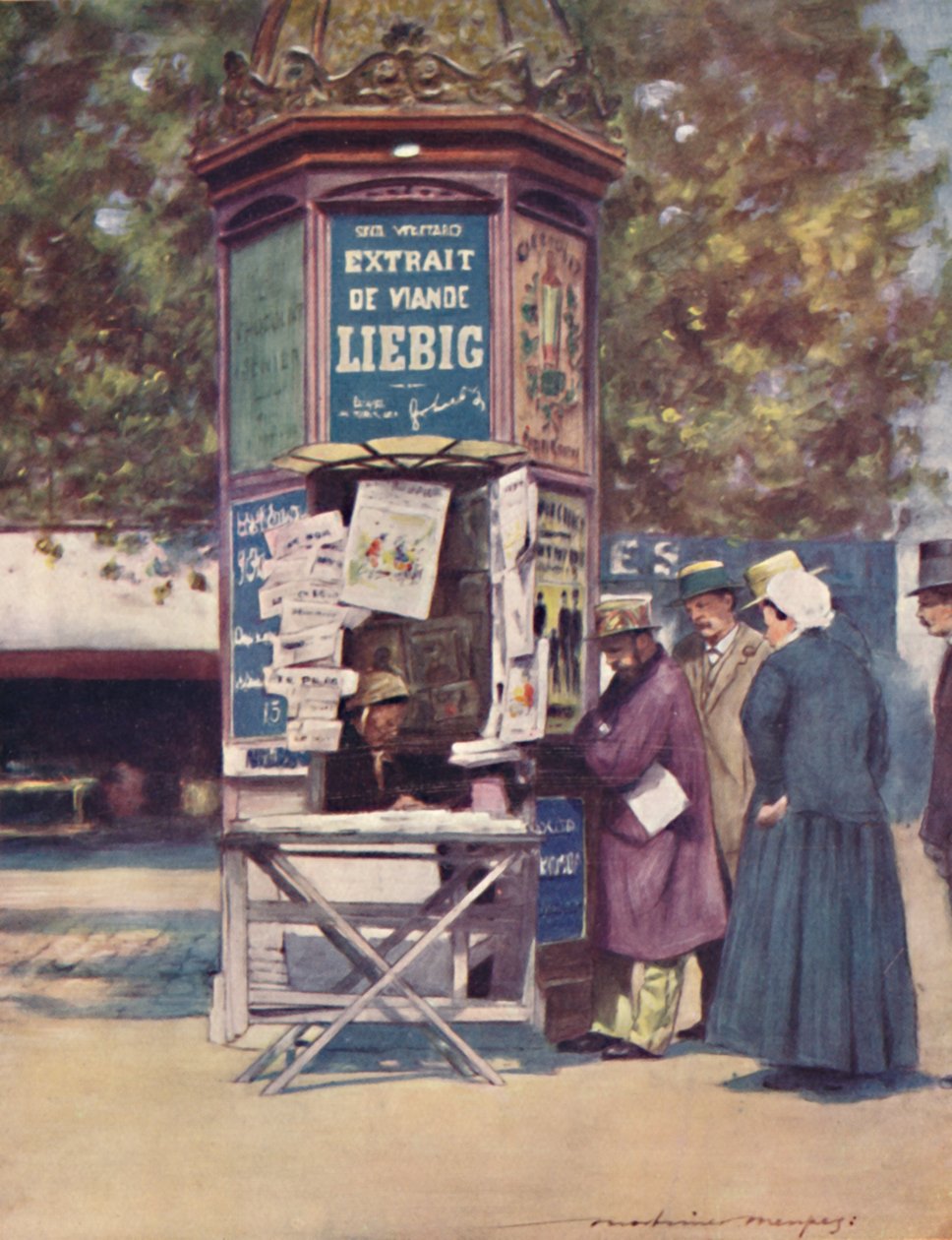 Un chiosco, Parigi da Mortimer L Menpes