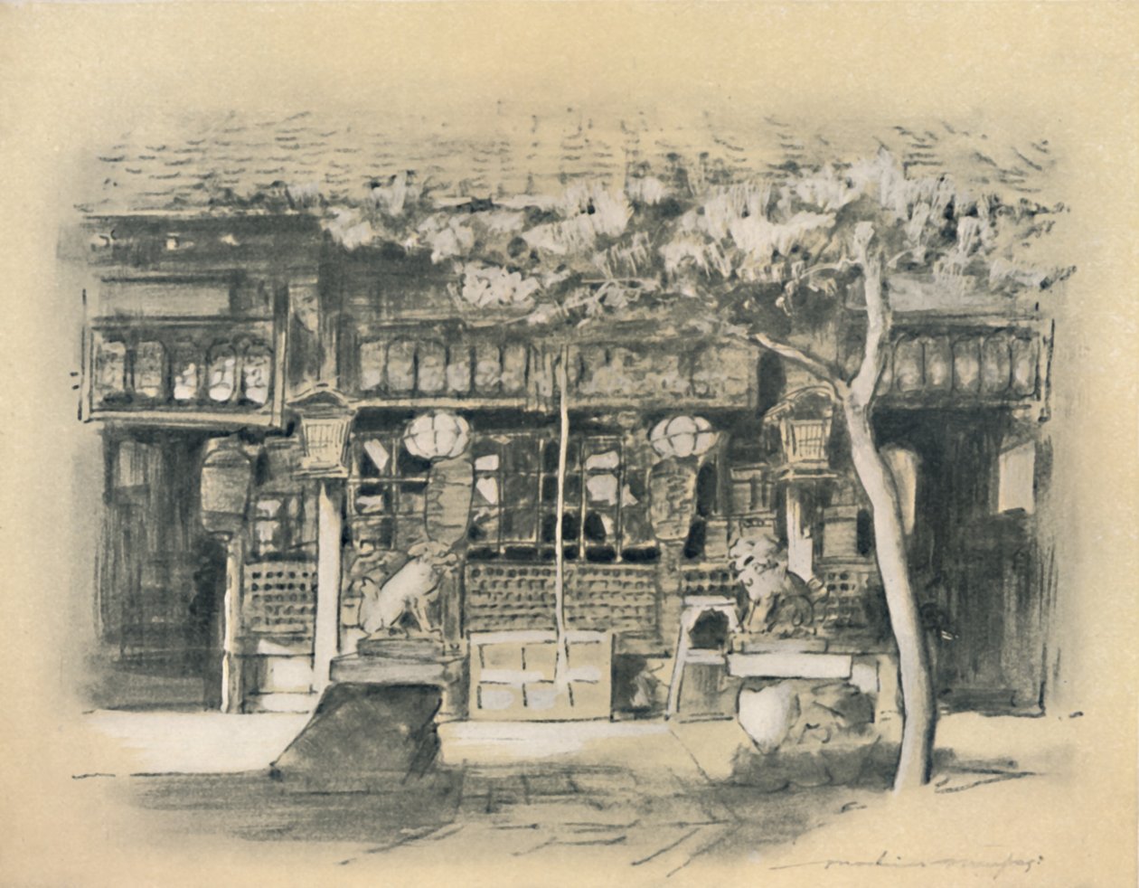 Ingresso a un tempio, 1903 da Mortimer L Menpes