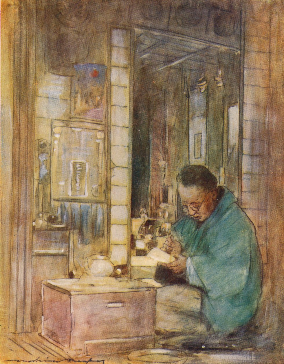 Fare i conti, c1887 da Mortimer L Menpes