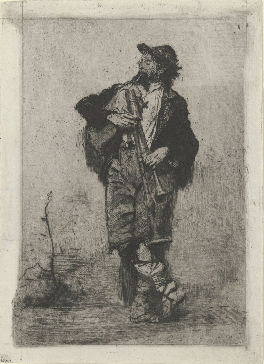 Suonatore di cornamusa da Mosè di Giosuè Bianchi