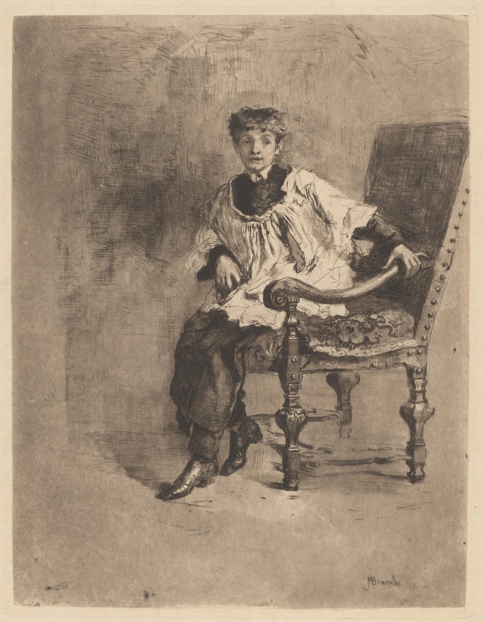 Accolito seduto da Mose Bianchi