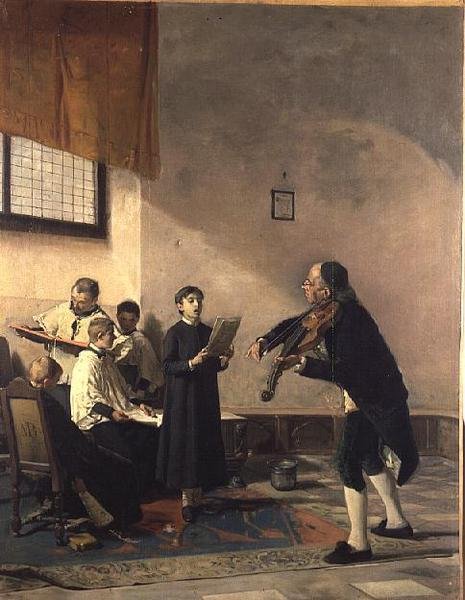La lezione di canto da Mose Bianchi