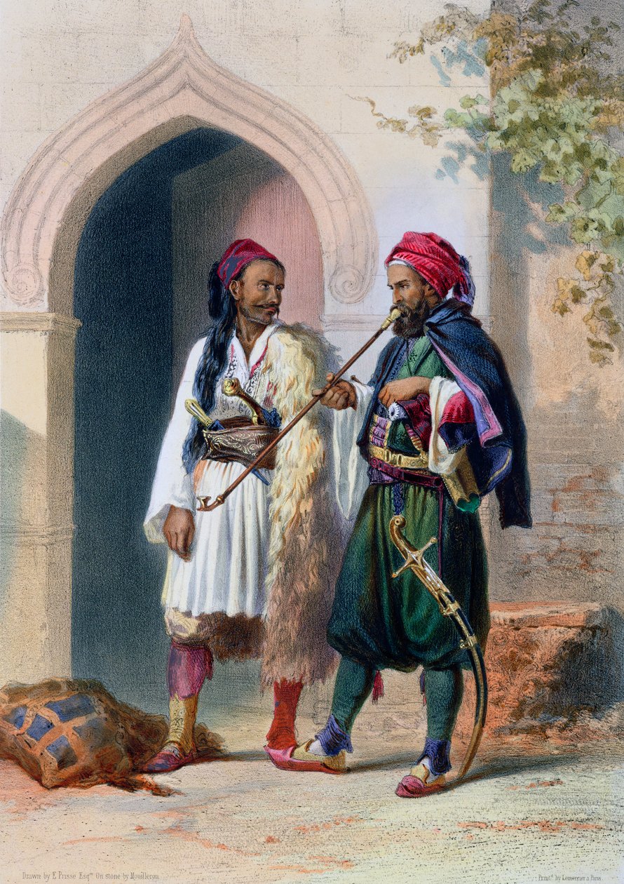 Soldati Arnaout e Osmanli ad Alessandria, Egitto da Mouilleron