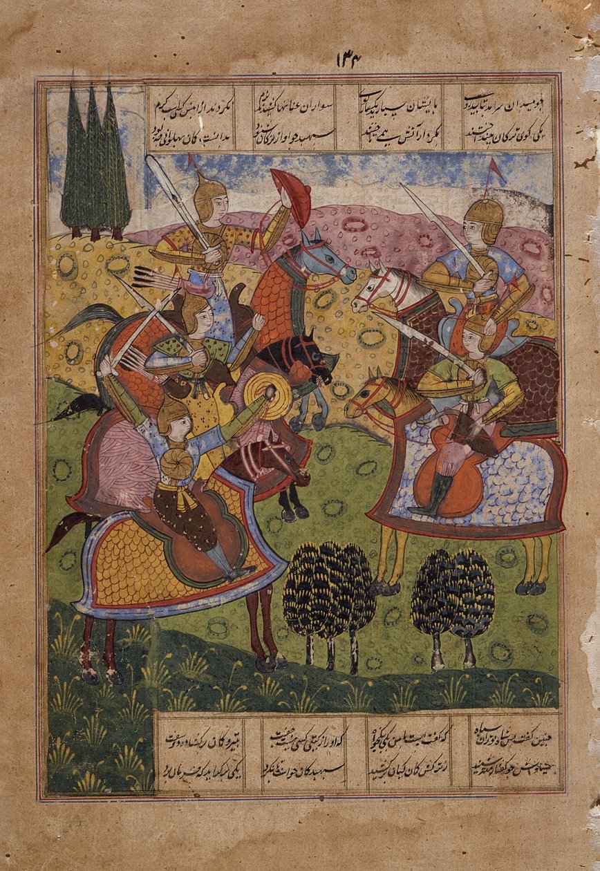 Incontro di guerrieri da Mughal School