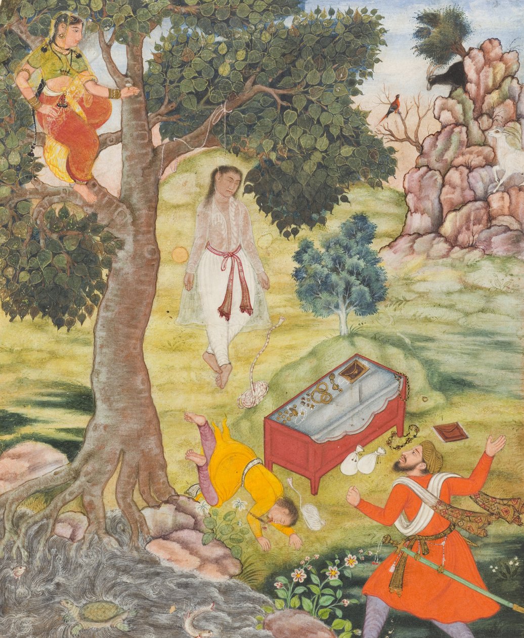 Racconto del furbo Siddhikari da Mughal School